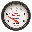 AutoMeter 2-5/8" FUEL LEVEL, 0-90 Ω, ELEC, BOWTIE, Chevy Red Bowtie