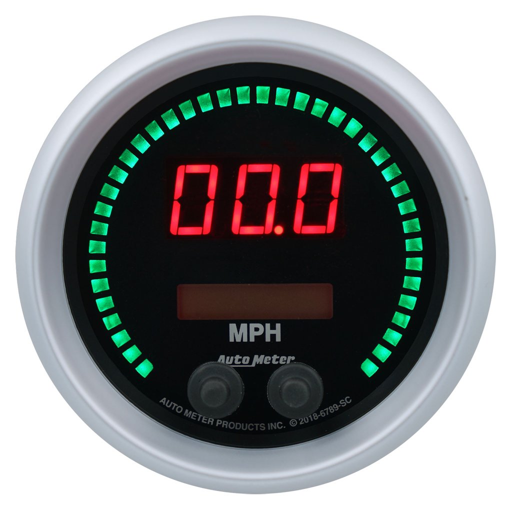 AutoMeter 3-3/8" SPEEDOMETER 260 MPH / 260 KM/H ELEC. PROGRAMMABLE, SPORT-COMP ELITE DIGITAL