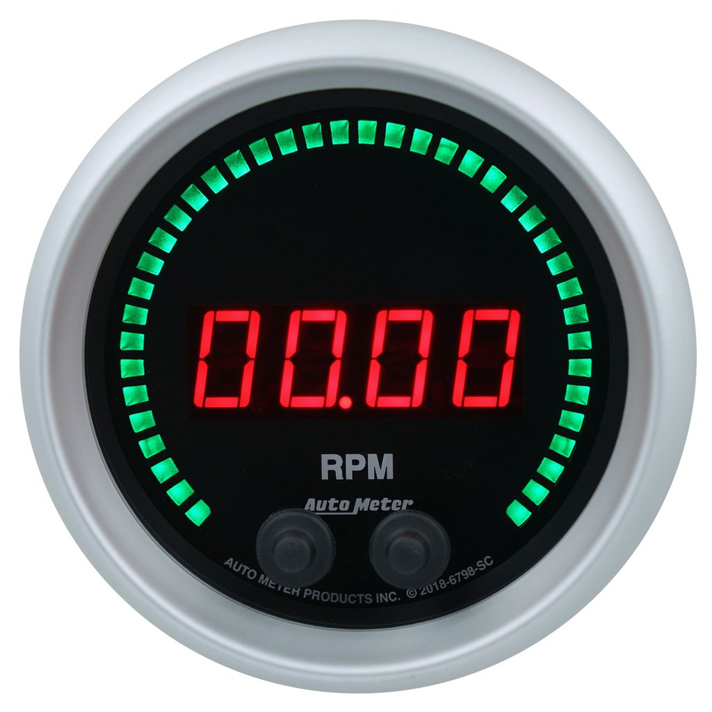 AutoMeter 3-3/8" tachometer, 0-16K RPM, IN-DASH, SPORT-COMP ELITE DIGITAL