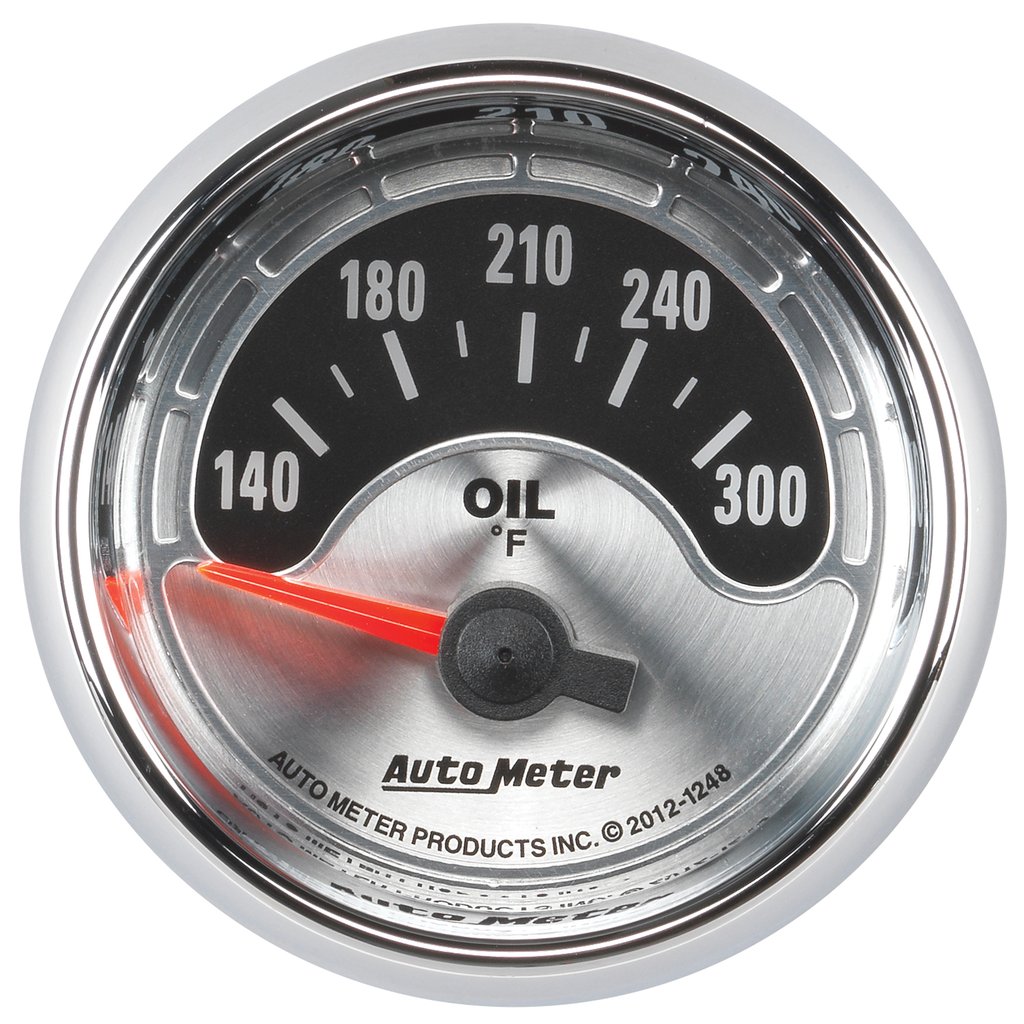 AutoMeter 2-1/16" OIL TEMPERATURE, 140-300 °F, AIR-CORE, AMERICAN MUSCLE