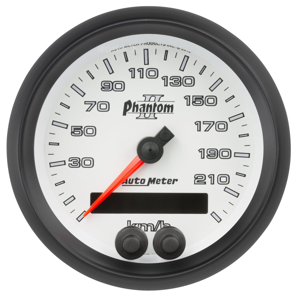 AutoMeter 3-3/8" SPEEDO, 225 KM/H, GPS, PHANTOM II