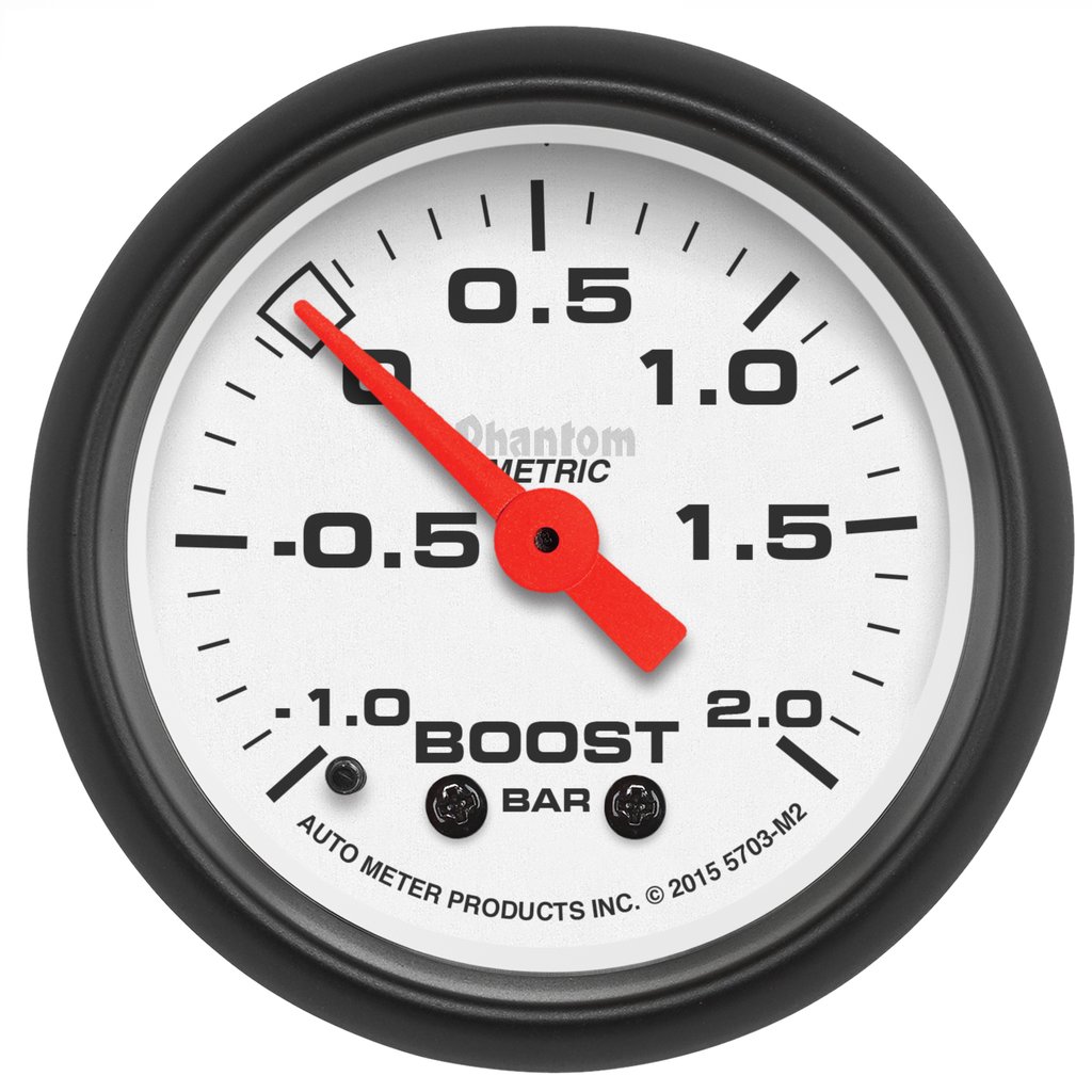 AutoMeter 2-1/16" BOOST-VAC, -1/+2 BAR, MECHANICAL, PHANTOM
