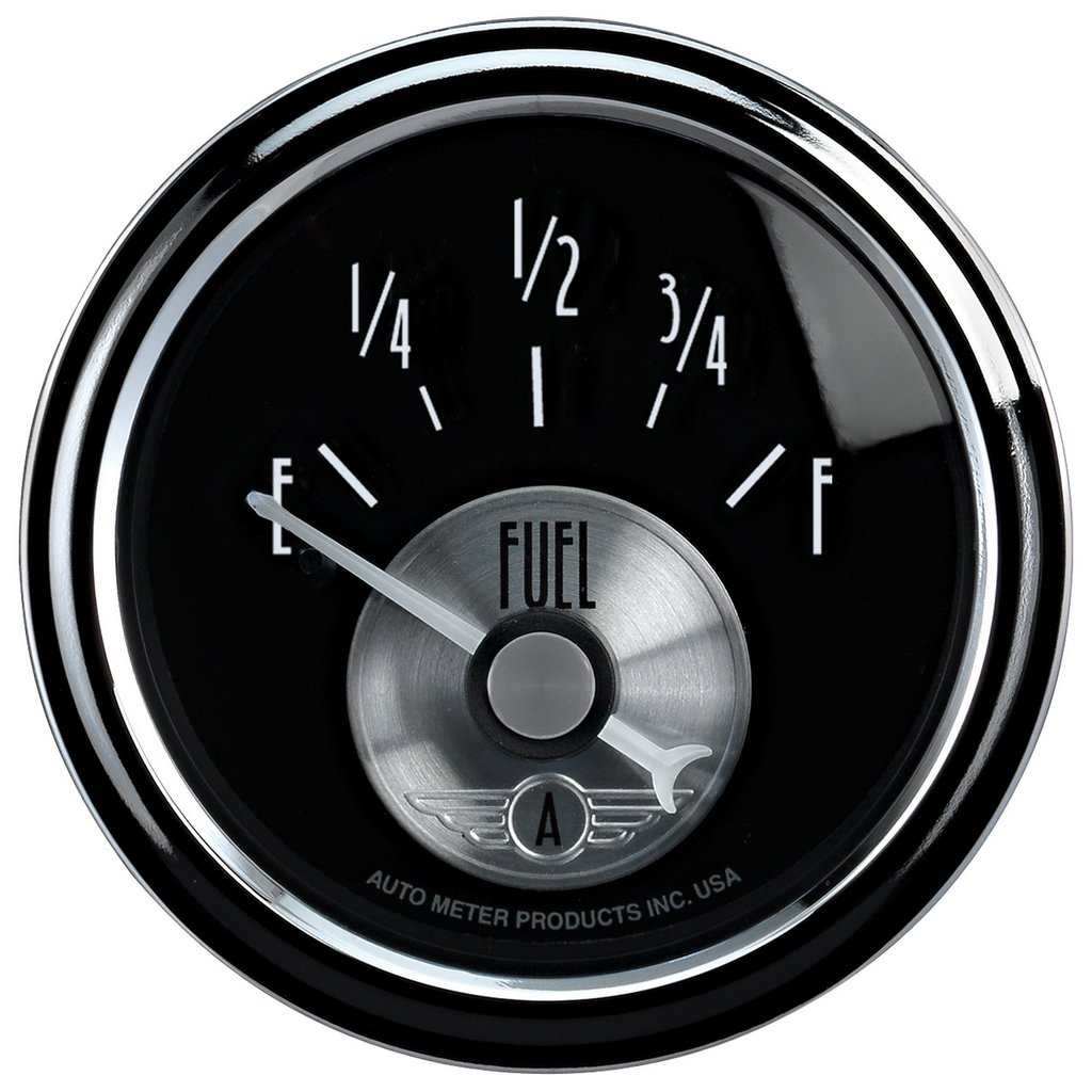 AutoMeter 2-1/16" FUEL LEVEL, 240- 33 Ω, AIR-CORE, SSE,PRESTIGE BLK