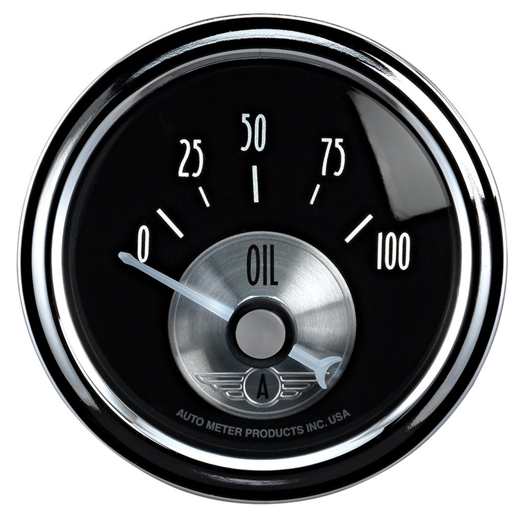 AutoMeter 2-1/16" OIL PRESSURE, 0-100 PSI, AIR-CORE, PRESTIGE BLACK DIAMOND