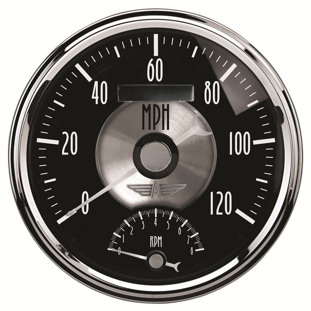 AutoMeter 5" tachometer/SPEEDOMETER COMBO, 8K RPM/120 MPH, ELECTRIC, PRESTIGE BLACK DIAMOND