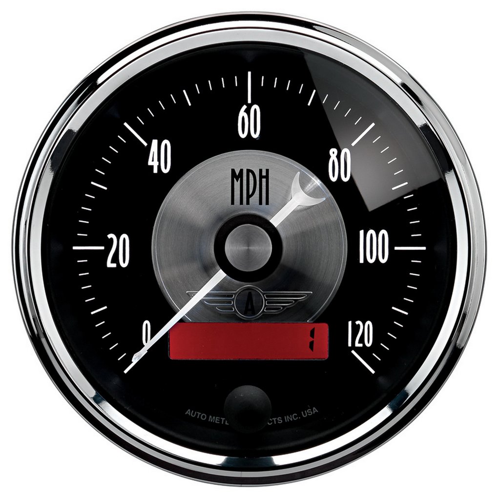 AutoMeter 3-3/8" SPEEDOMETER, 0-120 MPH, ELECTRIC, PRESTIGE BLACK DIAMOND