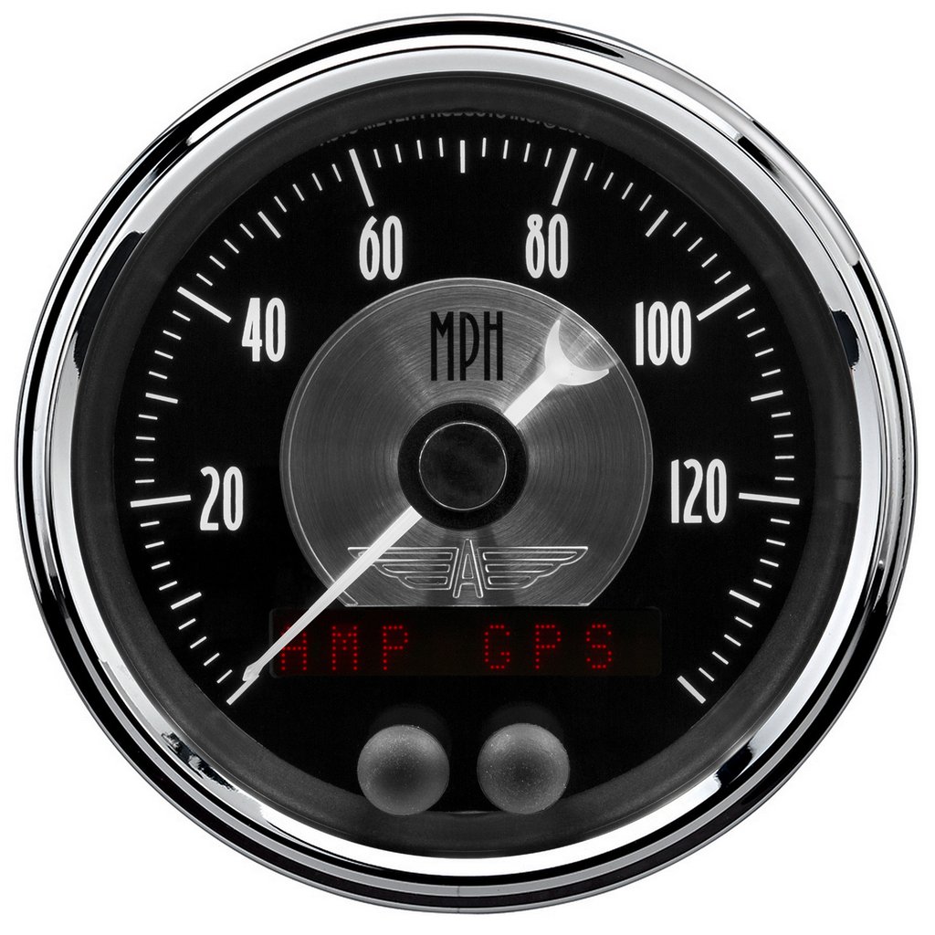 AutoMeter 3-3/8" GPS SPEEDOMETER, 0-140 MPH, BLACK DIAMOND