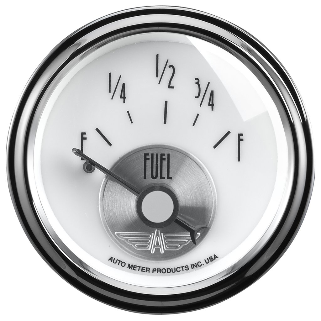 AutoMeter 2-1/16" FUEL LEVEL, 0-90 Ω, AIR-CORE, PRESTIGE PEARL