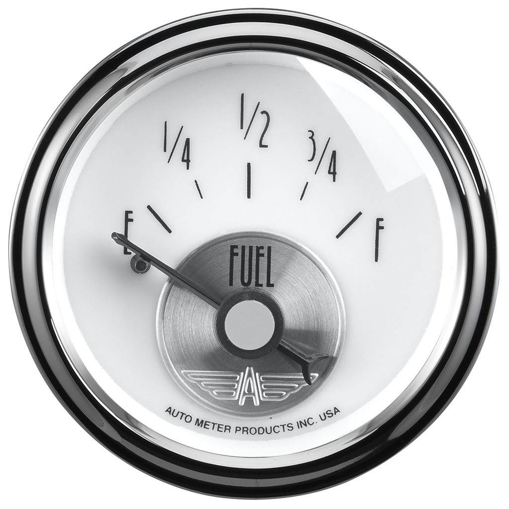 AutoMeter 2-1/16" FUEL LEVEL, 240-33 Ω, AIR-CORE, PRESTIGE PEARL