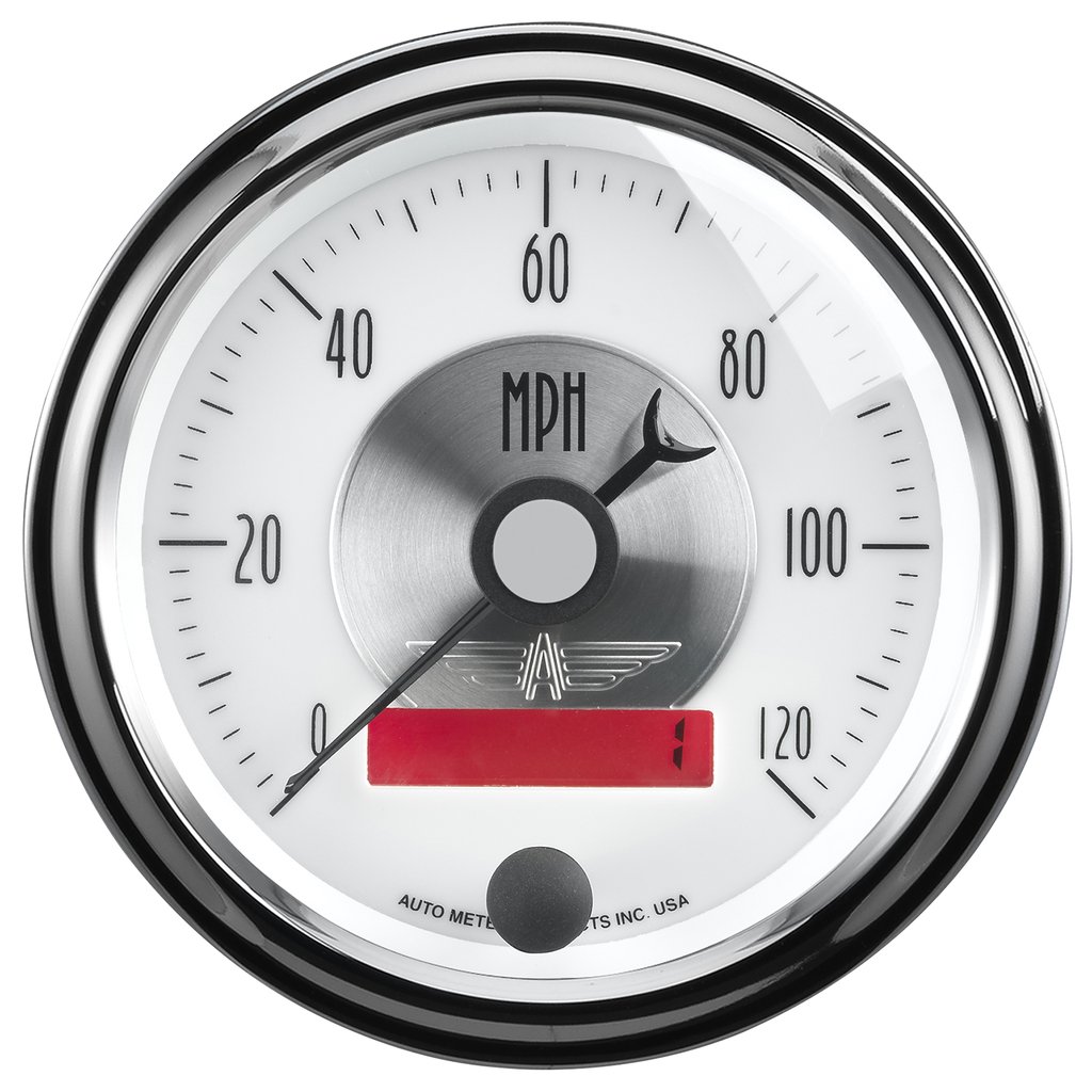 AutoMeter 3-3/8" SPEEDOMETER, 0-120 MPH, ELECTRIC, PRESTIGE PEARL