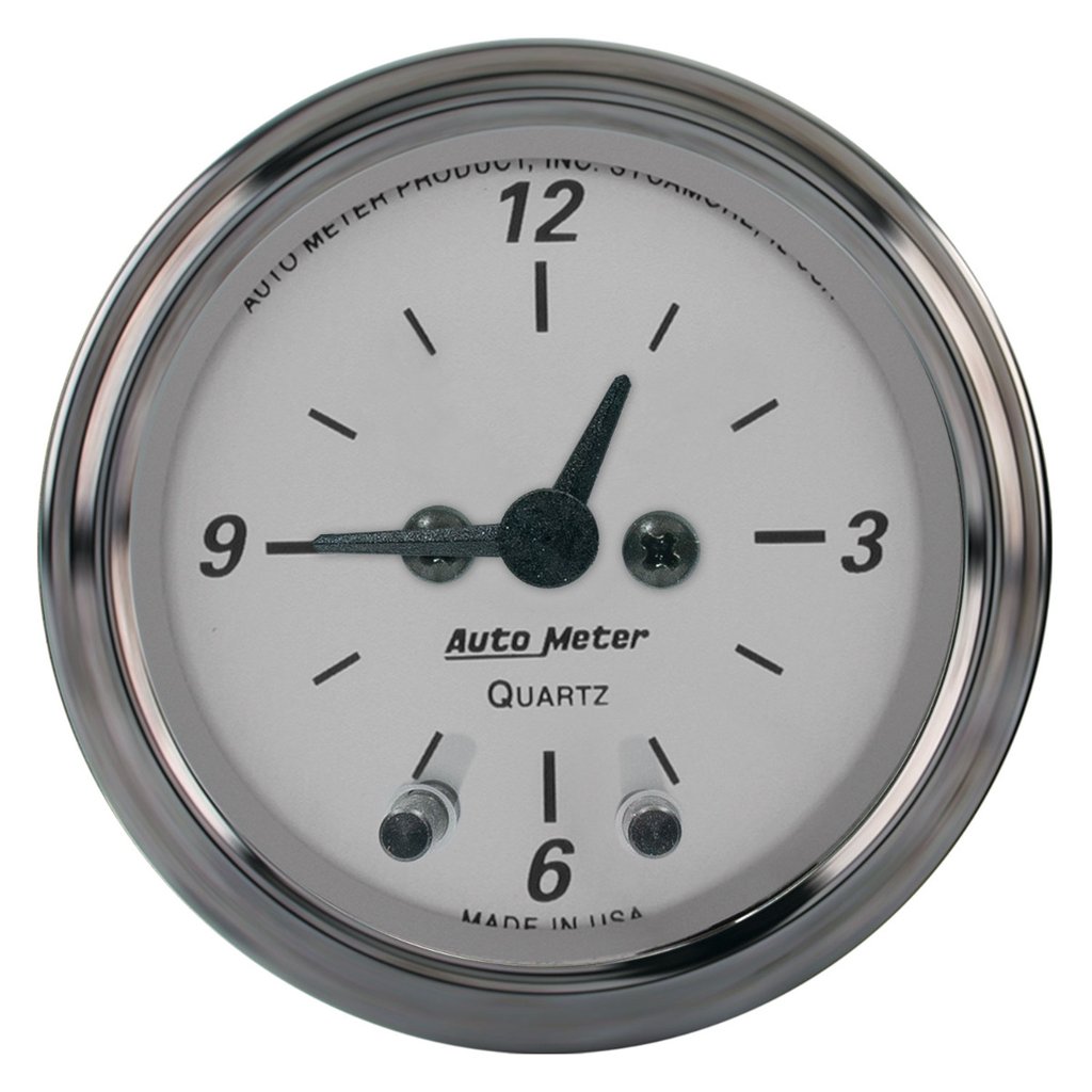 AutoMeter 2-1/16" CLOCK, 12 HOUR, AMERICAN PLATINUM