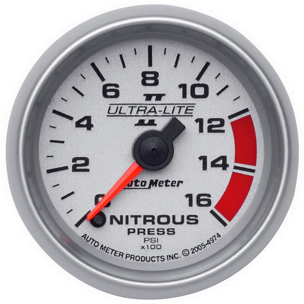 AutoMeter 2-1/16" NITROUS PRESSURE, 0-1600 PSI, STEPPER MOTOR, ULTRA-LITE II