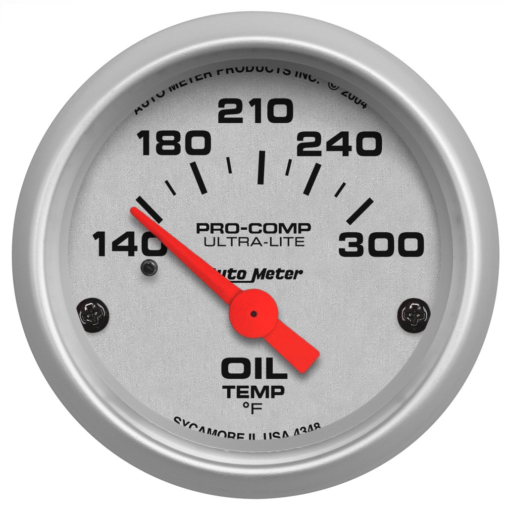 AutoMeter 2-1/16" OIL TEMPERATURE, 140-300 °F, AIR-CORE, ULTRA-LITE