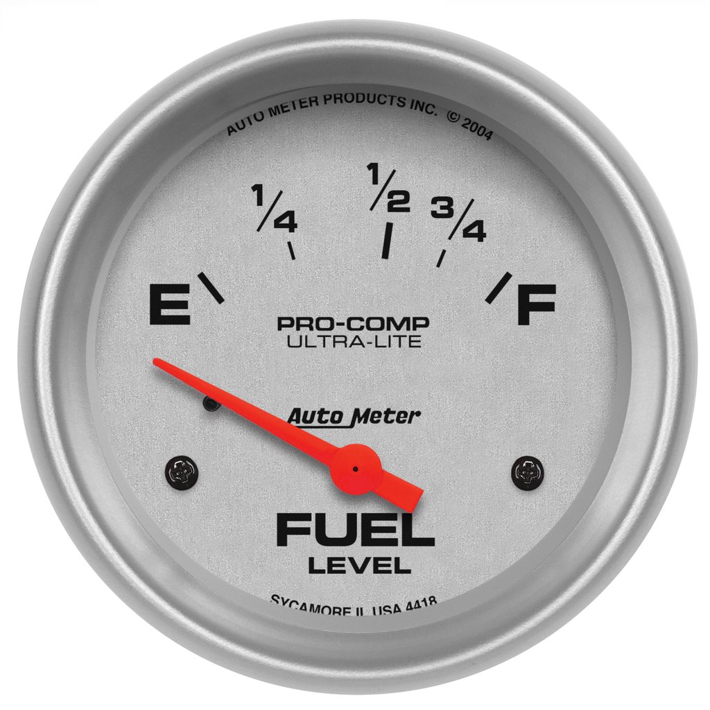 AutoMeter 2-5/8" FUEL LEVEL, 16-158 Ω, AIR-CORE, ULTRA-LITE