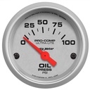 AutoMeter 2-1/16" OIL PRESSURE, 0-100 PSI, AIR-CORE, ULTRA-LITE