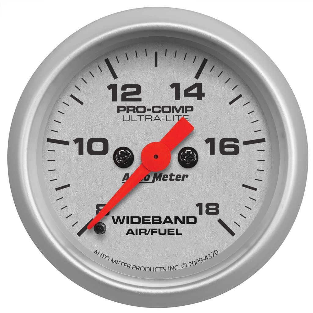 AutoMeter 2-1/16" WIDEBAND AIR/FUEL RATIO, ANALOG, 8:1-18:1 AFR, ULTRA-LITE