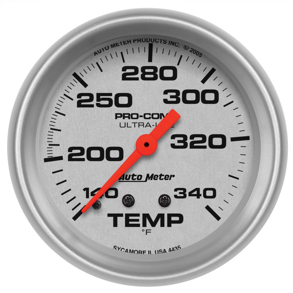 AutoMeter 2-5/8" TEMPERATURE, 140-340 °F, MECHANICAL, ULTRA-LITE