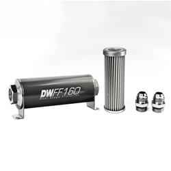 DeatschWerks 803160005K10: 803160005K10 In-line fuel filter element and housing kit stainless steel 5 micron -10AN 160mm. Universal