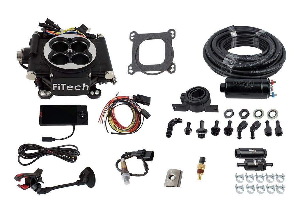 FITech Fuel Injection 31002: 31002 Go EFI 4 600HP EFI System with Inline Fuel Delivery Master Kit Matte Black