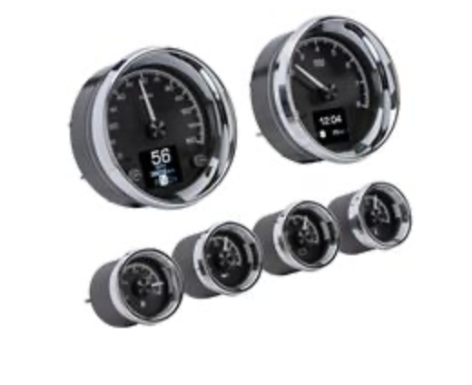 Dakota Digital HDX Series Universal Round Analog Gauge Kits HDX-2024-K