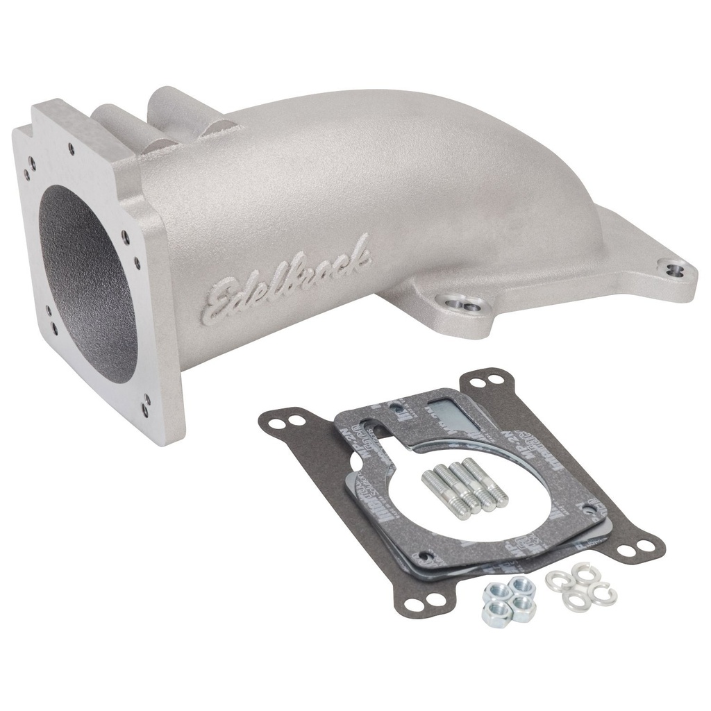Edelbrock 3847: Ultra Low Profile Intake Elbow for 90mm Throttle Body to 4150 Square-bore Flange