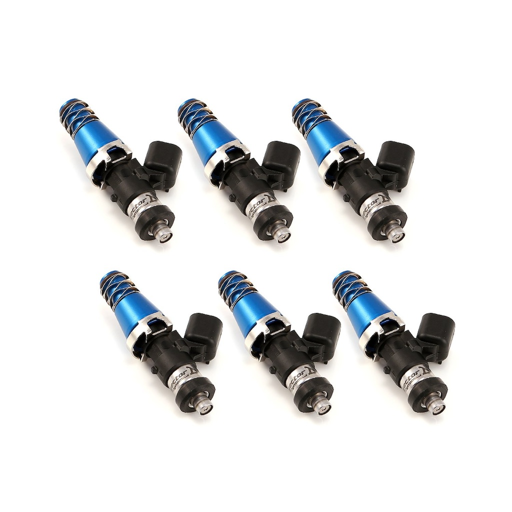 Injector Dynamics 10506011D6: 1050.60.11.D.6 1050cc Fuel Injector Set, 11 mm (Blue) Adaptor Tops, Denso Lower Cushions