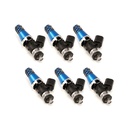 Injector Dynamics 10506011D6: 1050.60.11.D.6 1050cc Fuel Injector Set, 11 mm (Blue) Adaptor Tops, Denso Lower Cushions