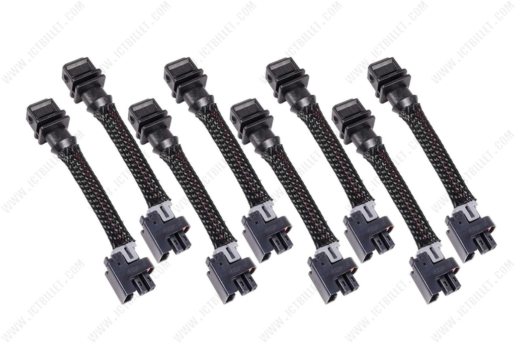 ICT Billet WAINJ30: Fuel Injector Wiring Harness Adapter Set with Jetronic EV1 to Mini Delphi Multec 2 Fuel Injector