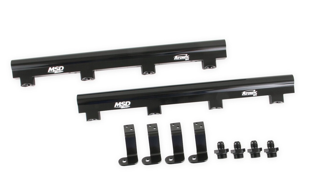 MSD Ignition 2722: Atomic EFI Billet Fuel Rails LS7 - Pair