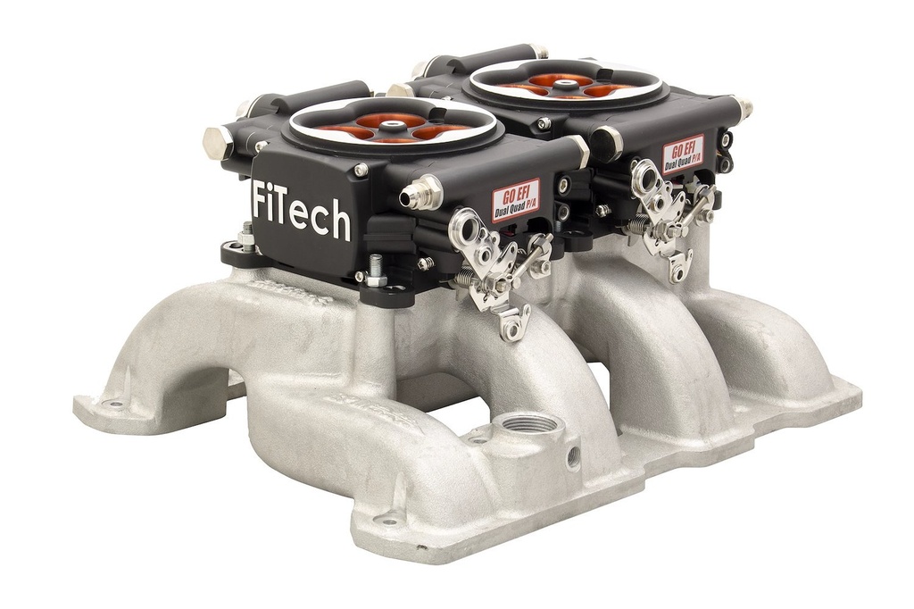 FITech Fuel Injection 30064: 30064 Go EFI 2x4 1200 HP Power Adder Throttle Body System Basic Kit