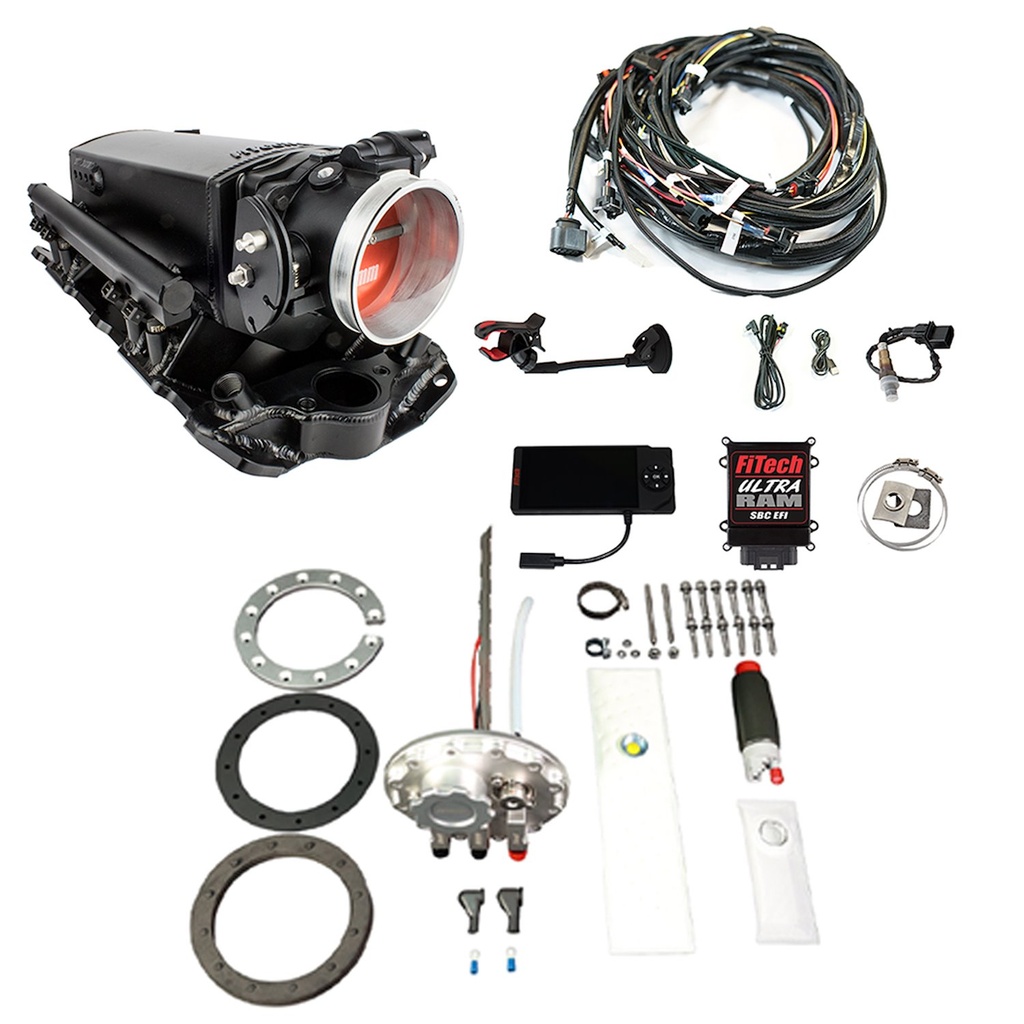 FITech Fuel Injection 36331: 36331 Ultra Ram 650 HP Chevy Small Block EFI System With Go Fuel Returnless In-Tank Module Master Kit
