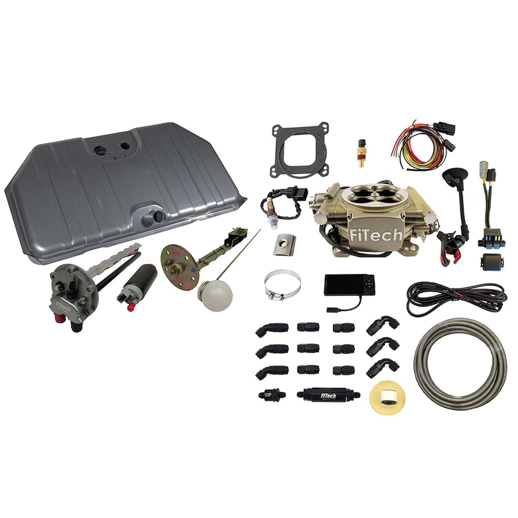 FITech Fuel Injection 38002: 38002 Easy Street 600 HP Gold EFI System Total Package for 1967-1968 Chevy Camaro, w/ Pump In-Tank & Fuel Lines