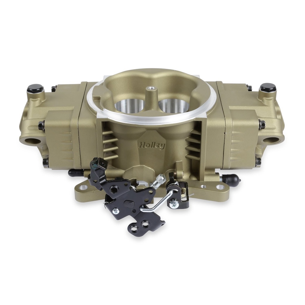 Holley 534-300: 534-300 Terminator X Stealth 4150 Dual (2x4) Replacement Throttle Body (Classic Gold)