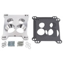 Edelbrock 2696: Carburetor Adapter for 4150 Square-Bore to Stock Quadrajet & Thermo-Quad Spread-Bore Manifold