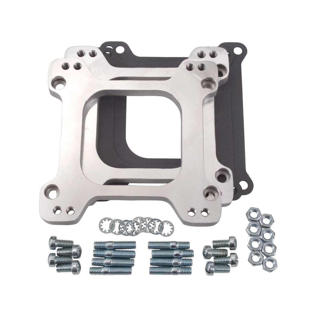 Edelbrock 2694: Carburetor Adapters Mount 4150 Standard-Flange Holley Carbs Sideways on Tunnel Rams