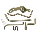 Edelbrock 1473: Replacement Performer Series Carburetor Linkage Kit with Gold Finish