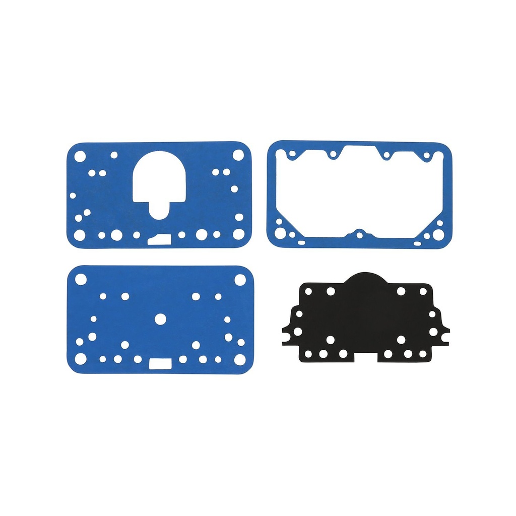 Holley 108-202: 108-202 Fuel Bowl and Metering Gasket Kit Blue, Non-stick