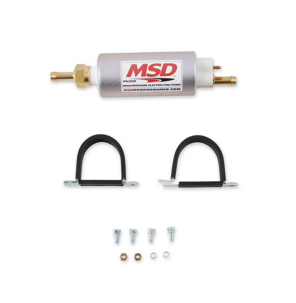MSD Ignition 2225: 2225 In-Line High-Pressure Electric Fuel Pump for EFI Applications