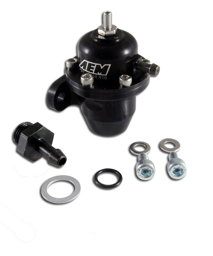 AEM Electronics 25-300BK: Adjustable Fuel Pressure Regulator 1988-2001 Acura/Honda