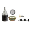 Holley 12-895KIT: 12-895KIT Billet Fuel Regulator, 15-90 PSI, 8AN Boost Reference 1:1, Includes Gauge and Fittings