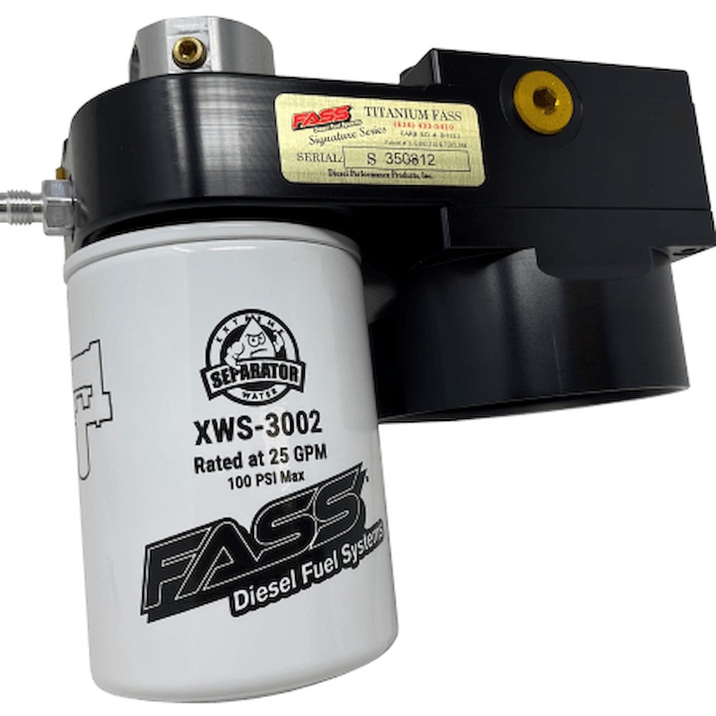 FASS Fuel Systems DIFSL5P1001: DIFSL5P1001 Drop-In-Series Air/Water Separator Filtration System Fits Select GM Duramax L5P