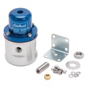 Edelbrock 174132: Carbureted Adjustable Bypass Fuel Pressure Regulator 160 GPH with 3/8" NPT Inlet/Outlet/Bypass in Blue Finish