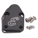 Edelbrock 4020: Billet Aluminum Fuel Pump Block-Off for Small Block Chevy