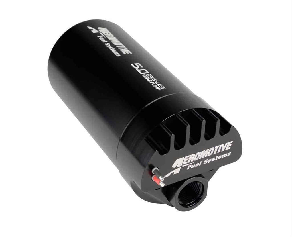 Aeromotive 11182: Pro-Series Spur Gear External In-Line Fuel Pump Round Housing, Brushless Motor, 5.0 GPM