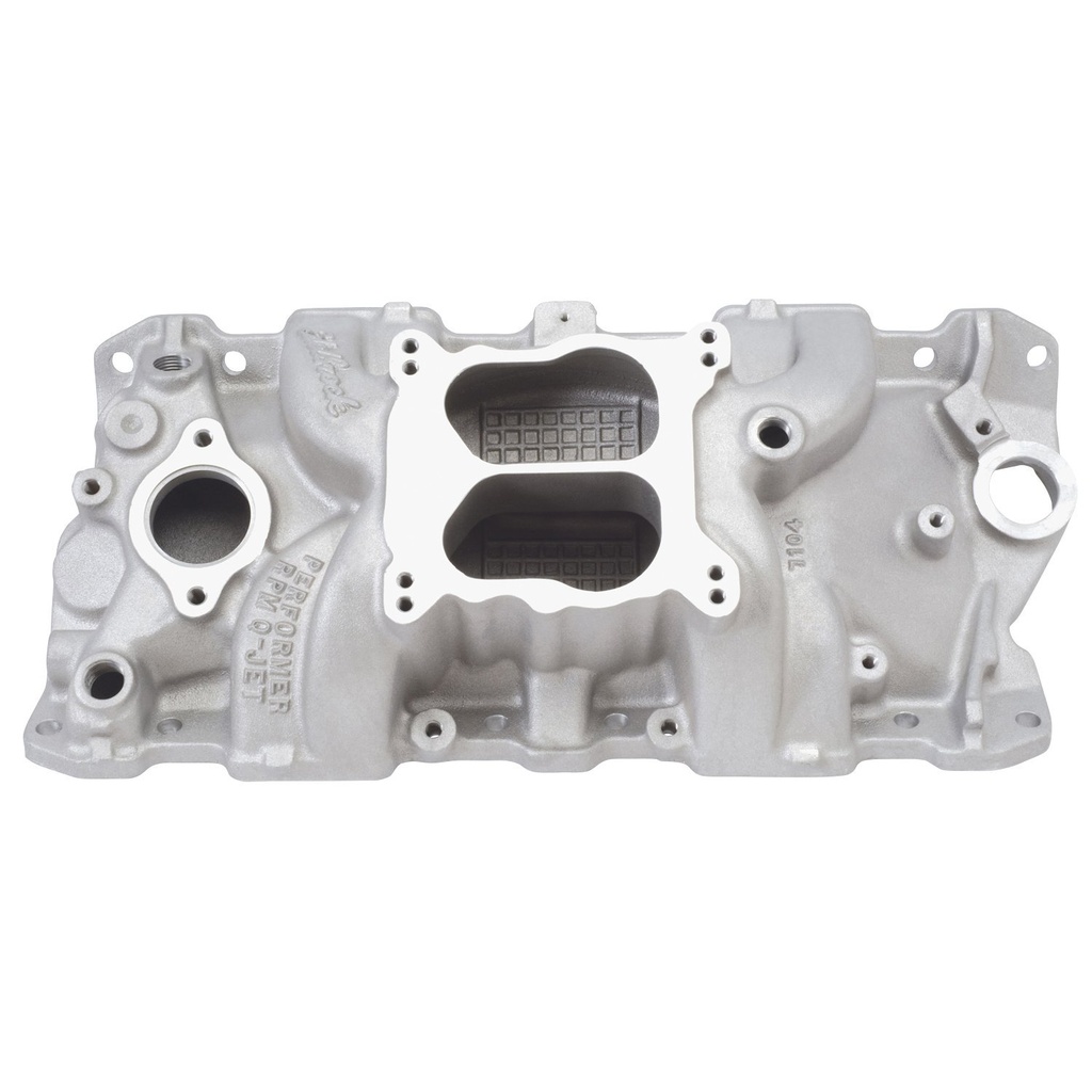 Edelbrock 7104: Performer RPM Q-Jet Intake Manifold 1955-86 Small Block Chevy 262-400
