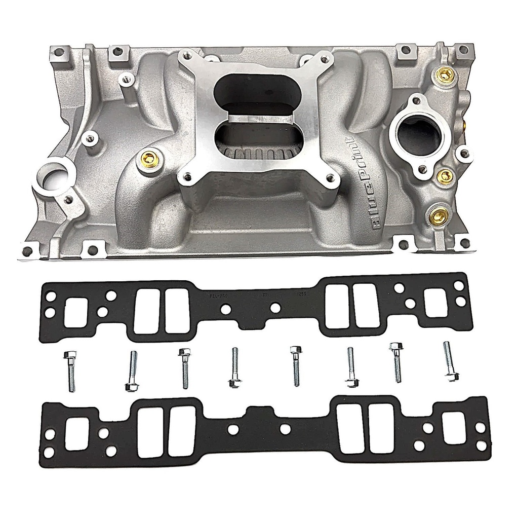 Blueprint Engines BPP350VINT: BPP350VINT SBC Intake Manifold Kit, Dual Plane, Alum, Square Bore, Chevy, Vortec