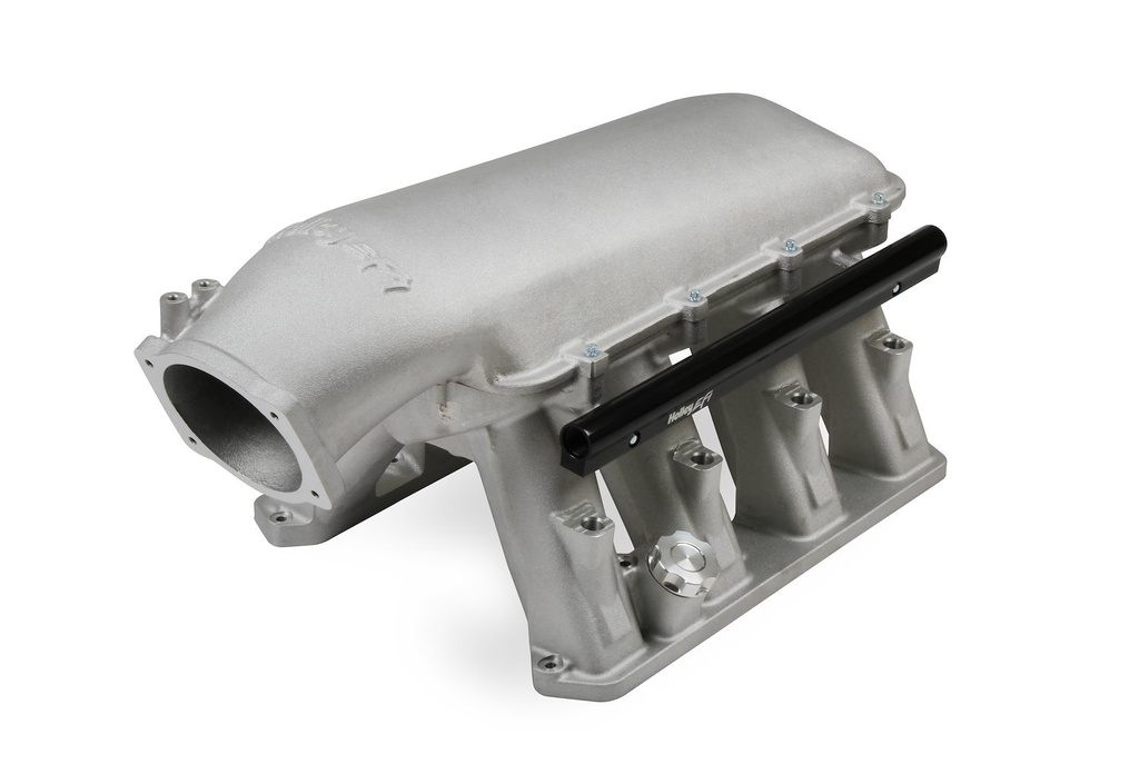 Holley 300-650: 300-650 Hi-Ram EFI Intake Manifold for use with 95 mm GM LS Style Throttle Body for Mopar Gen III Hemi [Satin Finish]