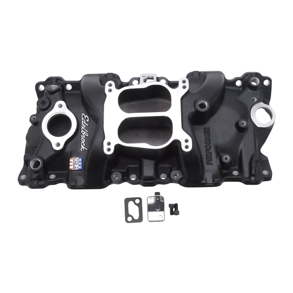 Edelbrock 21043: Performer Small Block Chevy Intake Manifold Black for 1987-95 Cast Iron Heads