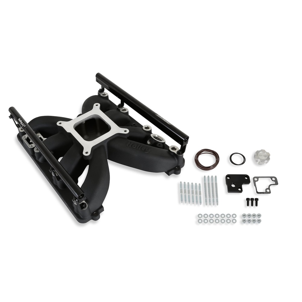 Holley 300-930BK: 300-930BK Single Plane Intake Manifold For Gen Iii Hemi, Efi Black