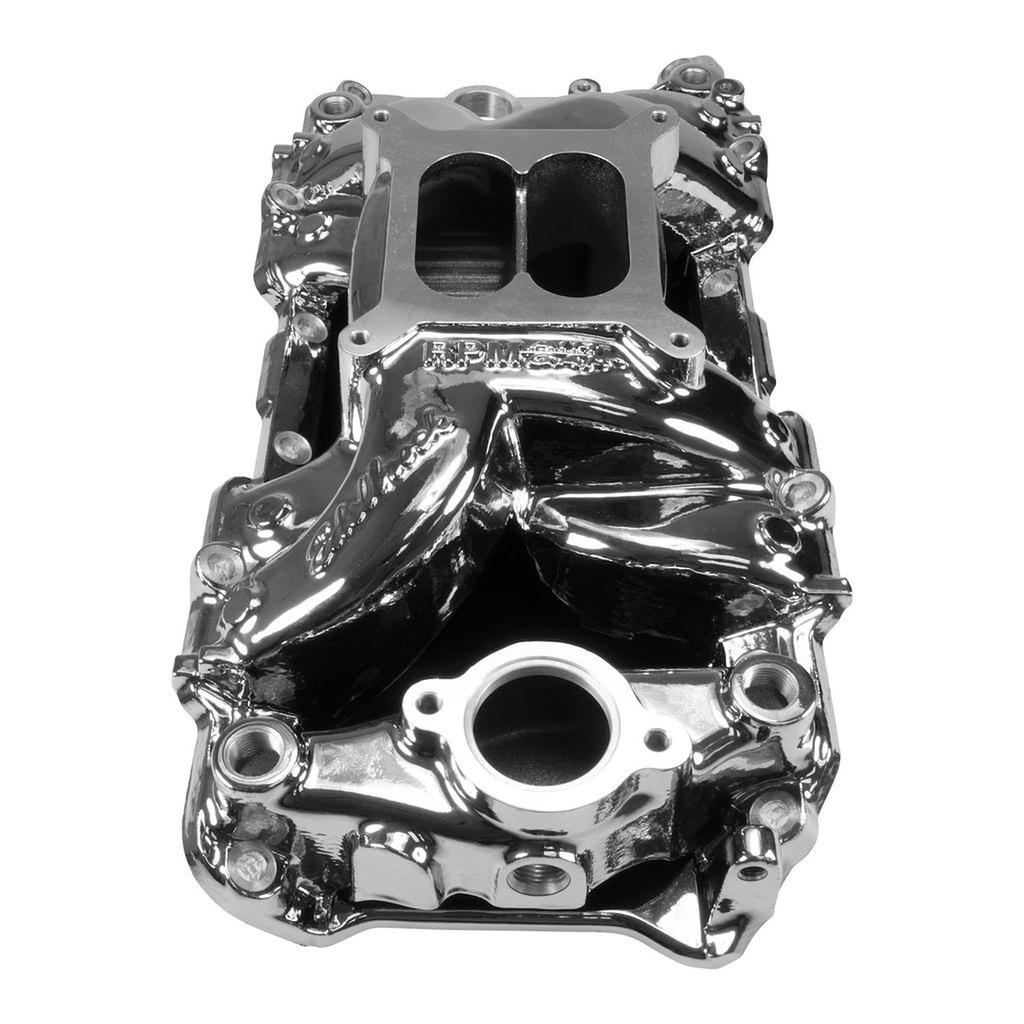 Edelbrock 7562-CP: 7562-CP RPM Air-Gap 2-R Intake Manifold for Big-Block Chevy w/Rectangle Ports [Chrome Plasma Finish]